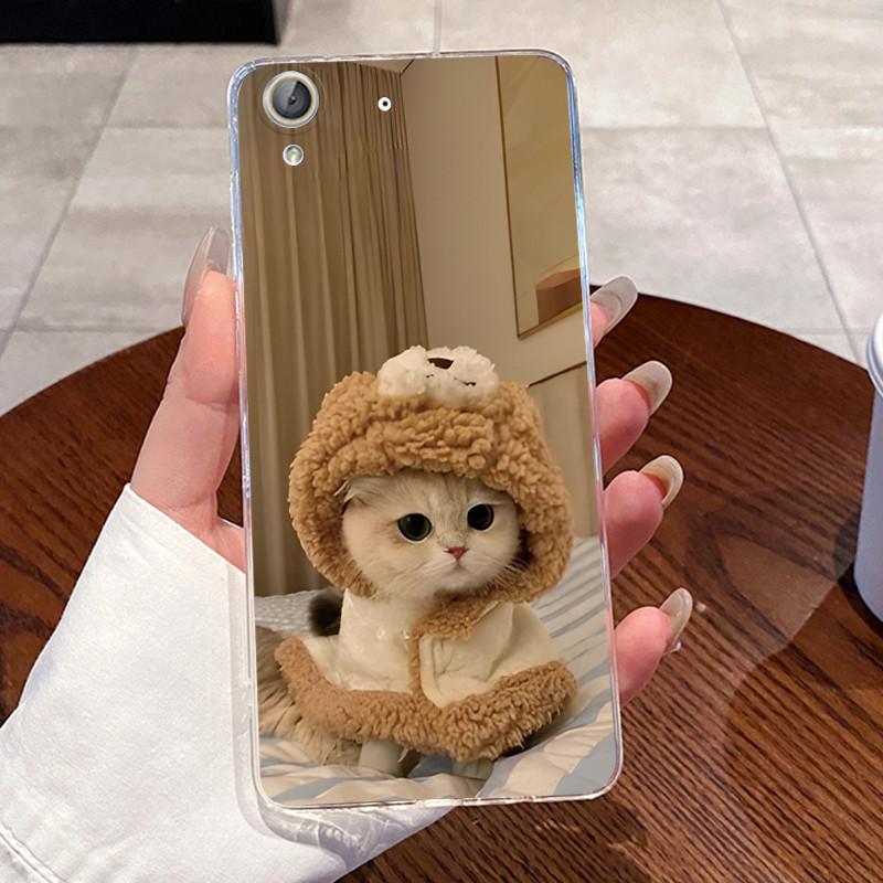 Hülle Für Huawei Y6 II Y6ii CAM-L21 L03 L23 L32 Hülle Ästhetisch Mode Niedliche Katze Cartoon Transparent TPU Weiches Silikon Rückabdeckung