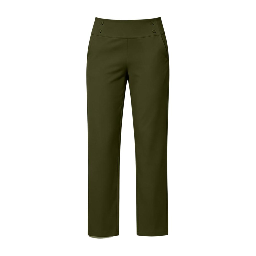 Women's Casual Loose Fit Pants with Elastic Waistband and Pockets