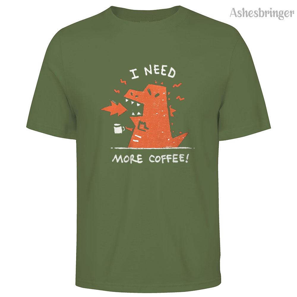 Mens Cotton I Need Coffee Graphic Funny T Shirt Street Casual Style Tee for Men and Women