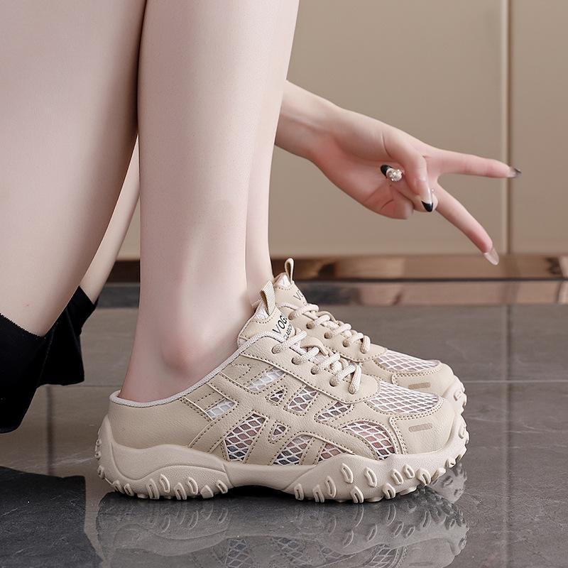 New breathable heightening lightweight not tired feet fitness arch support casual de training sneakers -Cushioning non-slip breathable mesh flat shoes