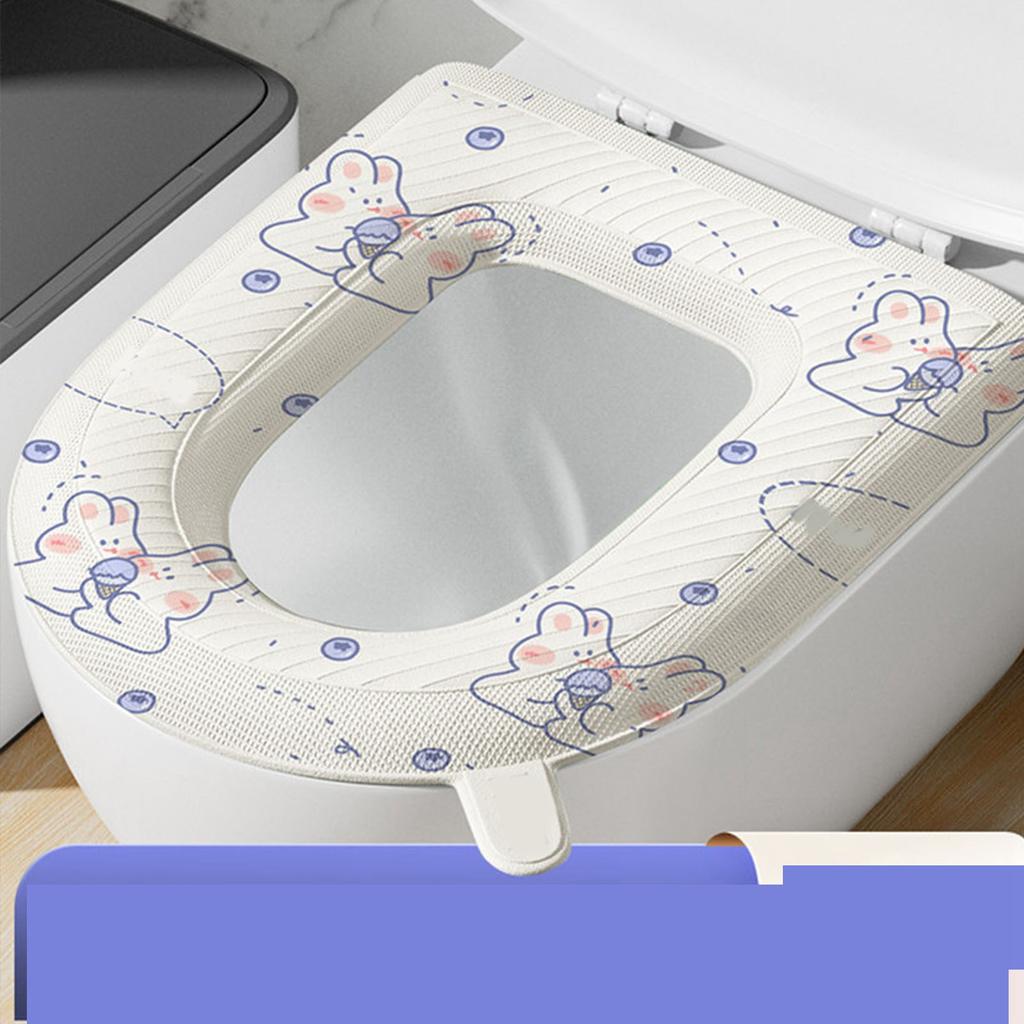 Toilet Seat Cover Cartoon Print Design O Shaped EVA Padded Toilet Seat Cushion Cover Pads Bathroom
