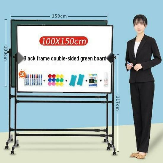 Large Double-Sided Mobile Magnetic Whiteboard for Home or Office