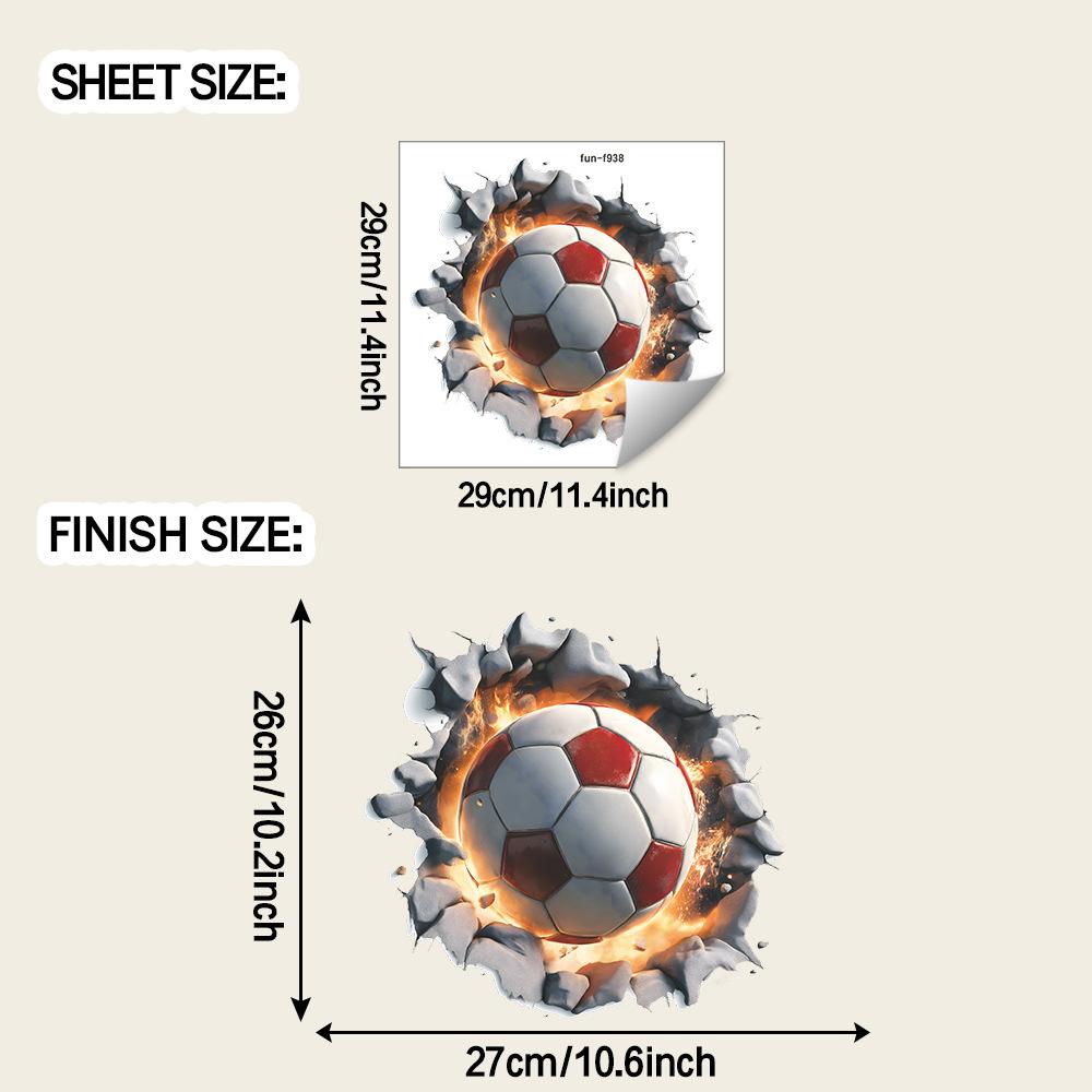 

Креативные пробивные футбол на стену Гостиная Прихожая Комната мальчика Декоративные и украшающие наклейки