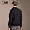 Men's Merino Wool Blend Half-Zip Thermal Long Sleeve T-Shirt