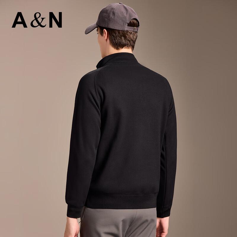 Men's Merino Wool Blend Half-Zip Thermal Long Sleeve T-Shirt