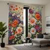 2pcs HD Daisies fresh flowers decorative curtain Color system digital printed curtain Home decoration style decoration living