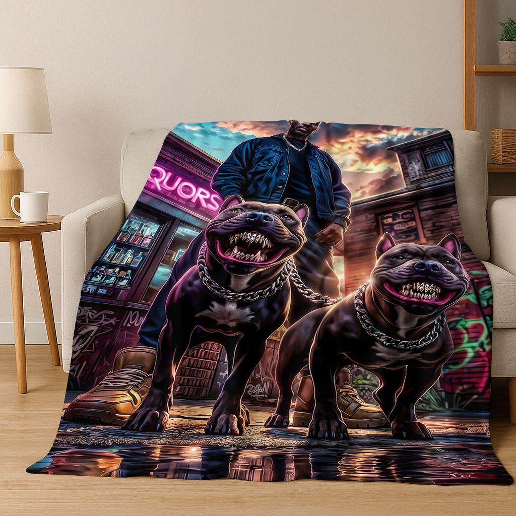 3D Top Rapper Legend Star Art Cartoon Hip Hop Flannel Blanket,Cozy Soft Throw Blanket for Home Bedroom Bed Sofa Cover Gift