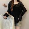 Navava Women Flower Lace Thin Long Sleeve T shirT nT2354