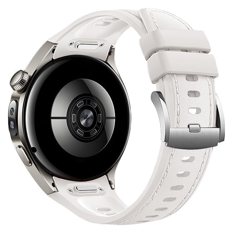 Silikon-Lederarmband für Huawei Watch 5 46MM Ohne Lücken Gummiarmband für Huawei Watch 5 42mm Unteres Schnellverschlussband