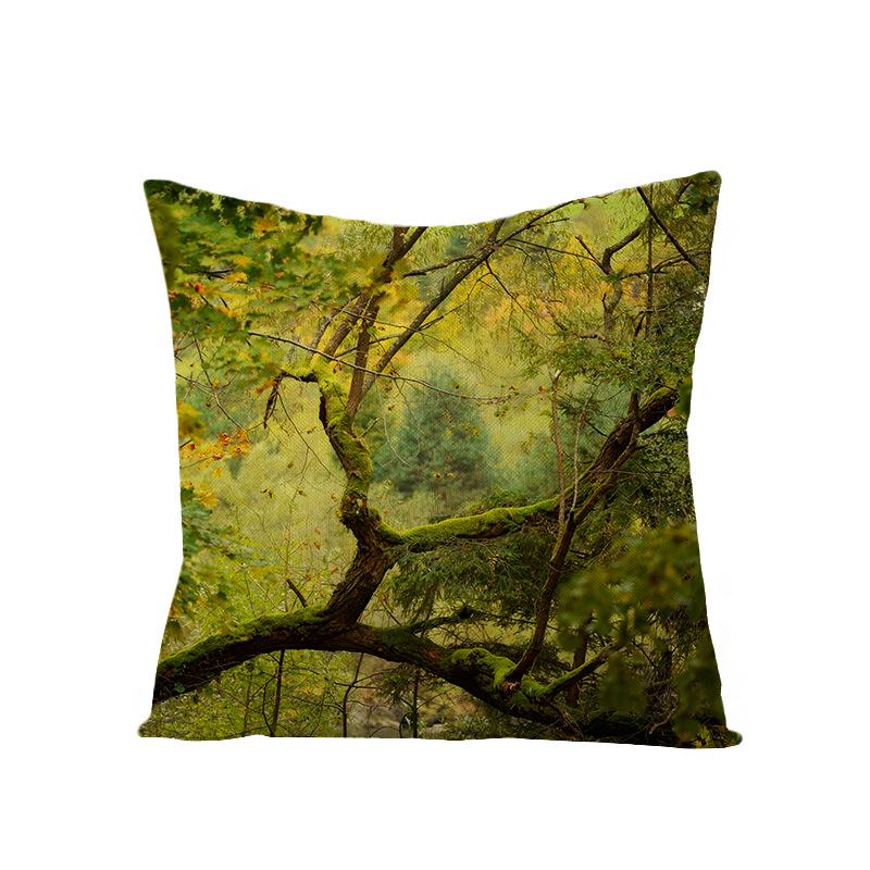 Zuhause Tropische Pflanze Grüne Blätter Polyester Kissenbezug Zuhause Nordischer Ins Stil Kissen Lendenkissenbezug