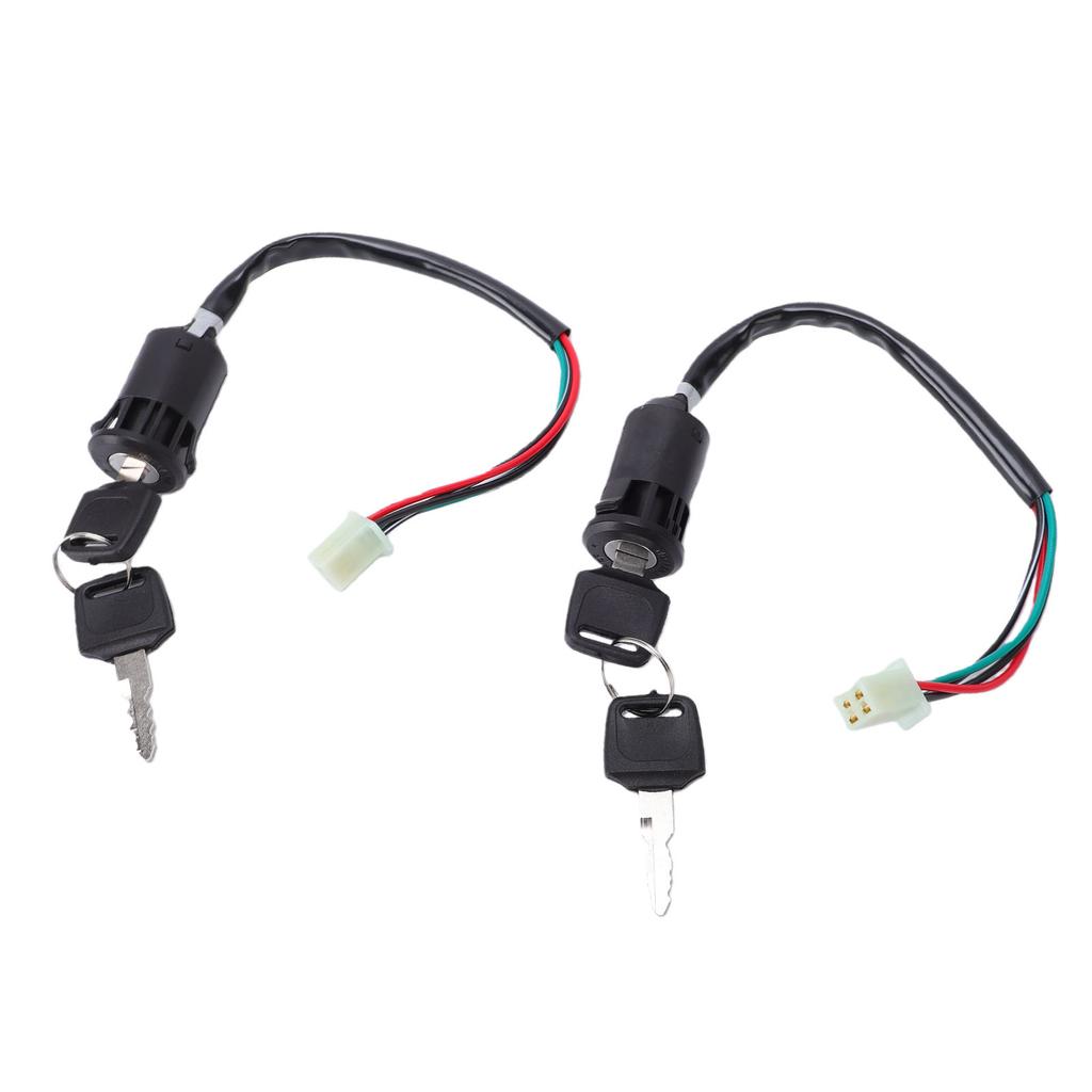 2 Pack 4 Pin Ignition Key Switch Set Universal for 50mL 70mL 90mL 110mL 125mL 150mL 200mL 250mL Dirt Bikes ATVs