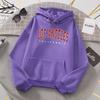 Women's Hooded Long Sleeve Oversized Sweatshirt Letter Print Casual Pullover Top