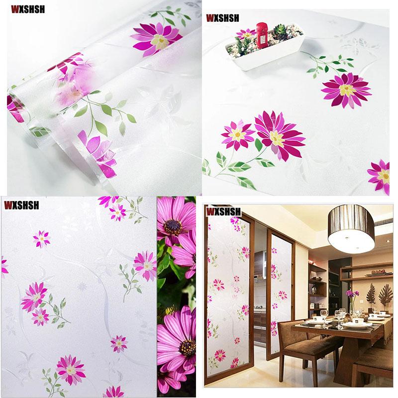 Folie pentru geam Magnolia Aderență statică Control căldură Protecție intimitate Drop-Shipping Reutilizabilă Removabilă Folie de sticlă Decor casă