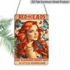 2D Flat Redheads Are Sunshine & Hurricane Wall Sign - Empowering Redhair-Themed Aluminum for, Office, or Decor - 8×12 Inch Redhead Pride Decoration