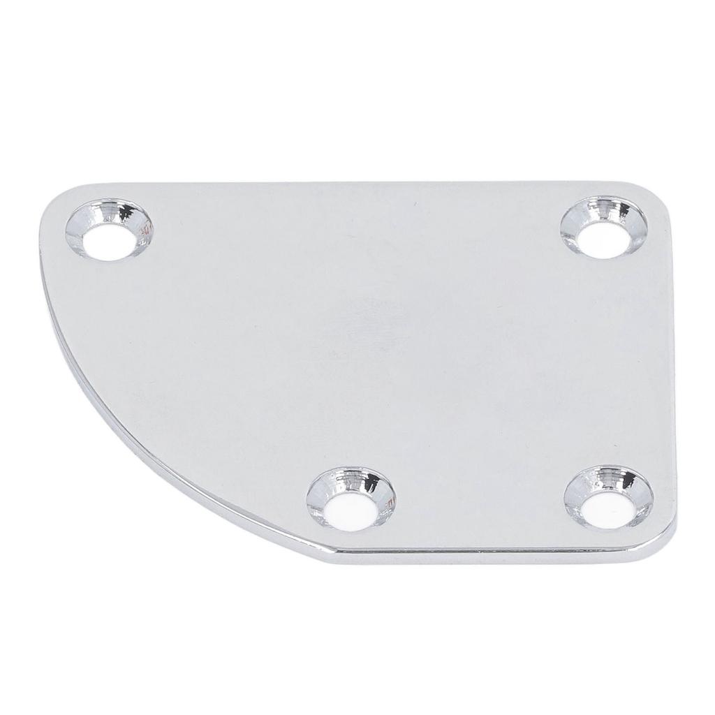 Guitar Neck Reinforcement Plate with Screws 4 Hole Curved Neck Joint Protection Board for Electric Guitar Bass