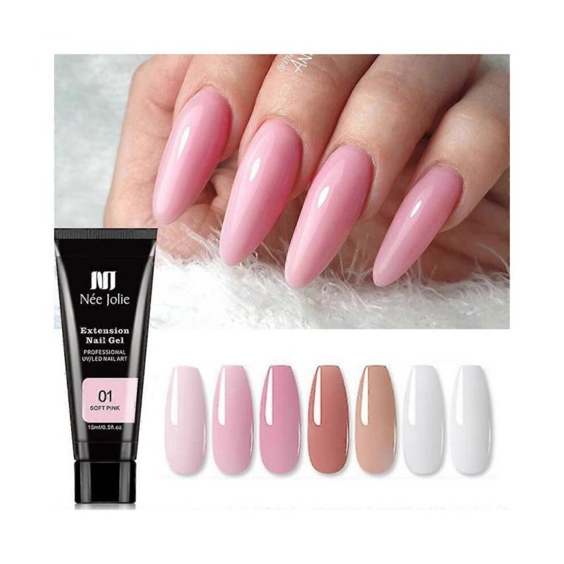 Polygel Nagelkit med UV-ljus Snabb Nagelförlängning Gel Byggare Professionellt Enkelt Polygelkit för Nybörjare Och Nageltekniker