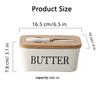 High-quality Ceramic Butter Box with Round Wooden Covers Porcelain Butter Holder  Household