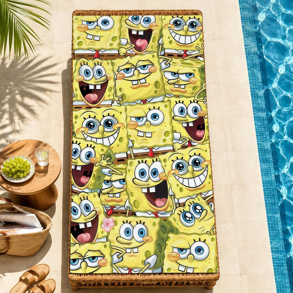 Beach Towels cute b-b-BobS-s Soft fun Quick Dry Pool cartoon s-S-S-SpongeS-eS bathing Towel Travel Gym Spa Camp sport face Gift