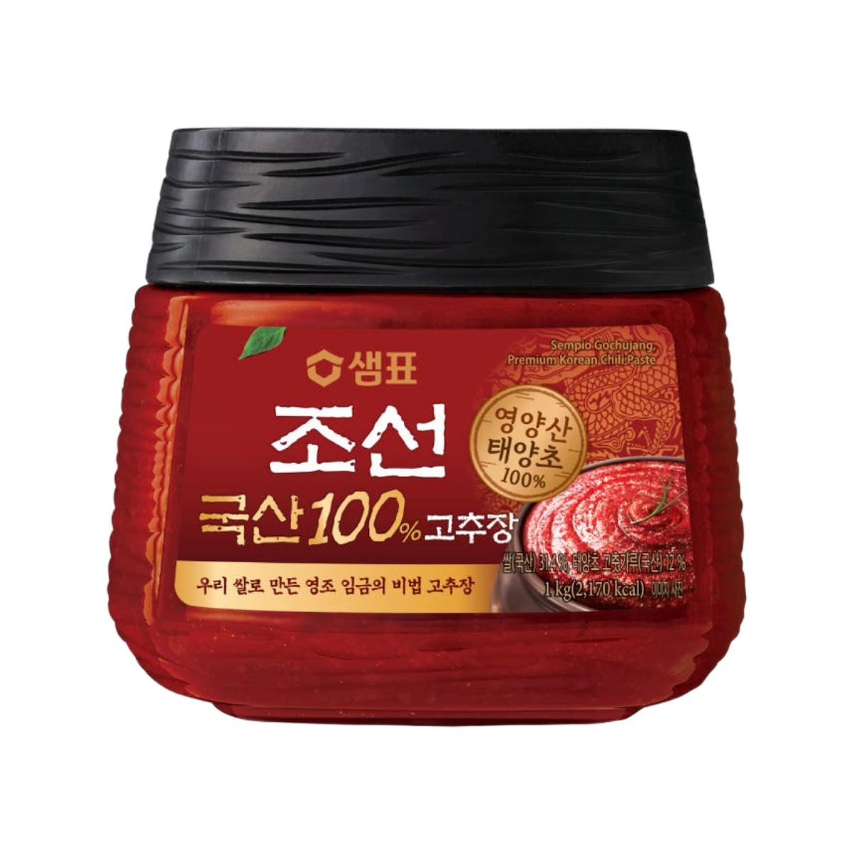 Sempio Joseon Gochujang 100% Ingrédients Coréens Pâte de Piment Rouge Fermentée Traditionnelle 1kg 1 Bouteille