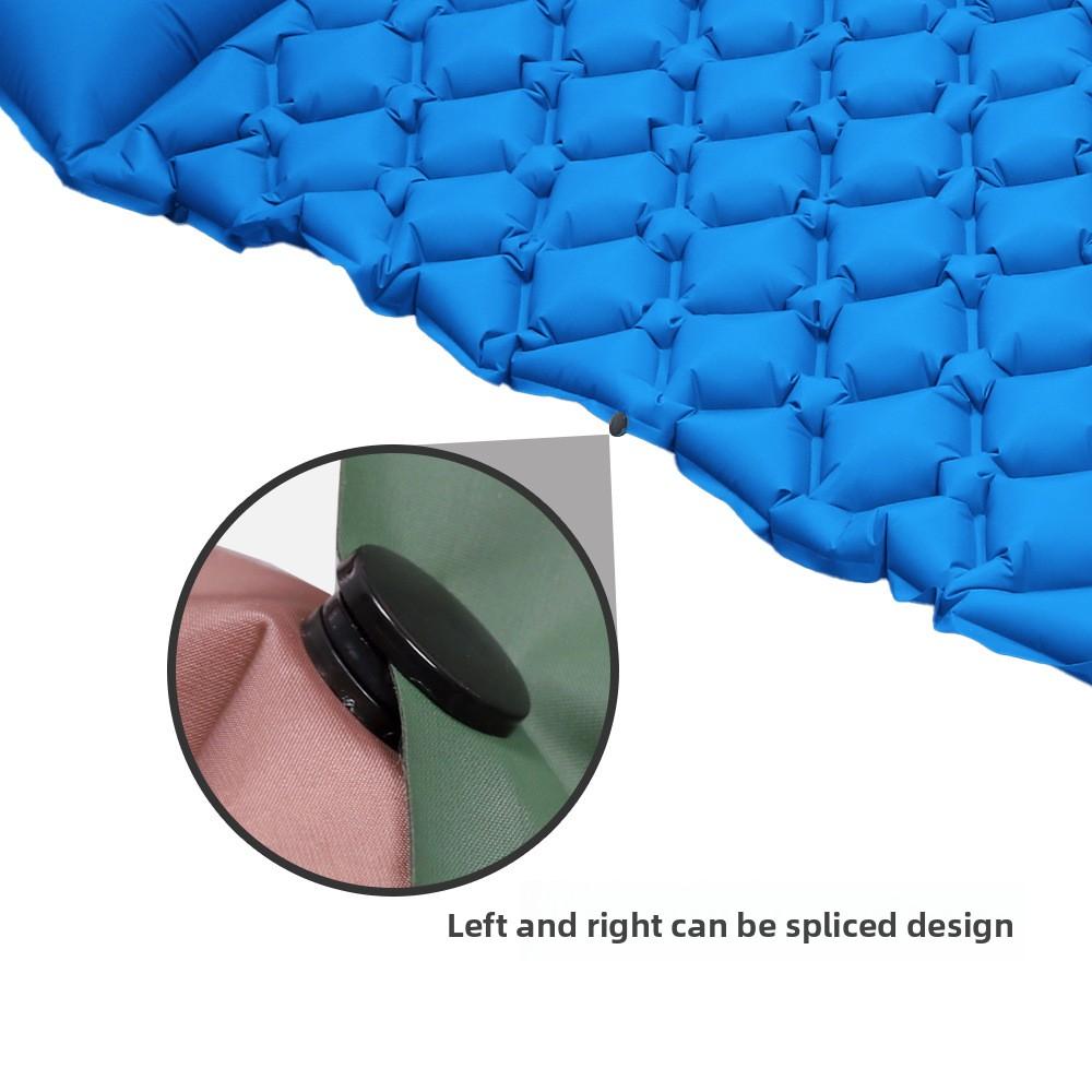 Outdoor Camping Sleeping Pad Inflatable Mattress Travel Mat Folding Bed with Pillows Ultralight Air Mat Built-in Inflator Pump
