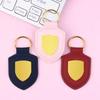 Personalized Shield Car Keychain Leather Couple Key Chain Fashion Metal Pendant  Travel