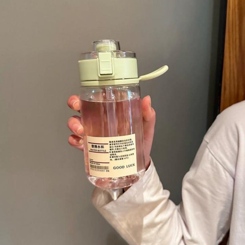 450ML Transparent Sports Water Bottle Fitness Plastic Cups With Capacity Scale Leak-proof Drinking Bottles for Summer Drinkware