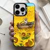 V-Van G-Gogh S-Sternenblumen Handyhülle Für iPhone17,16,15,14,13,12,11 Plus,Pro Max Schwarz Süßigkeiten Silber Beschichtete Hülle