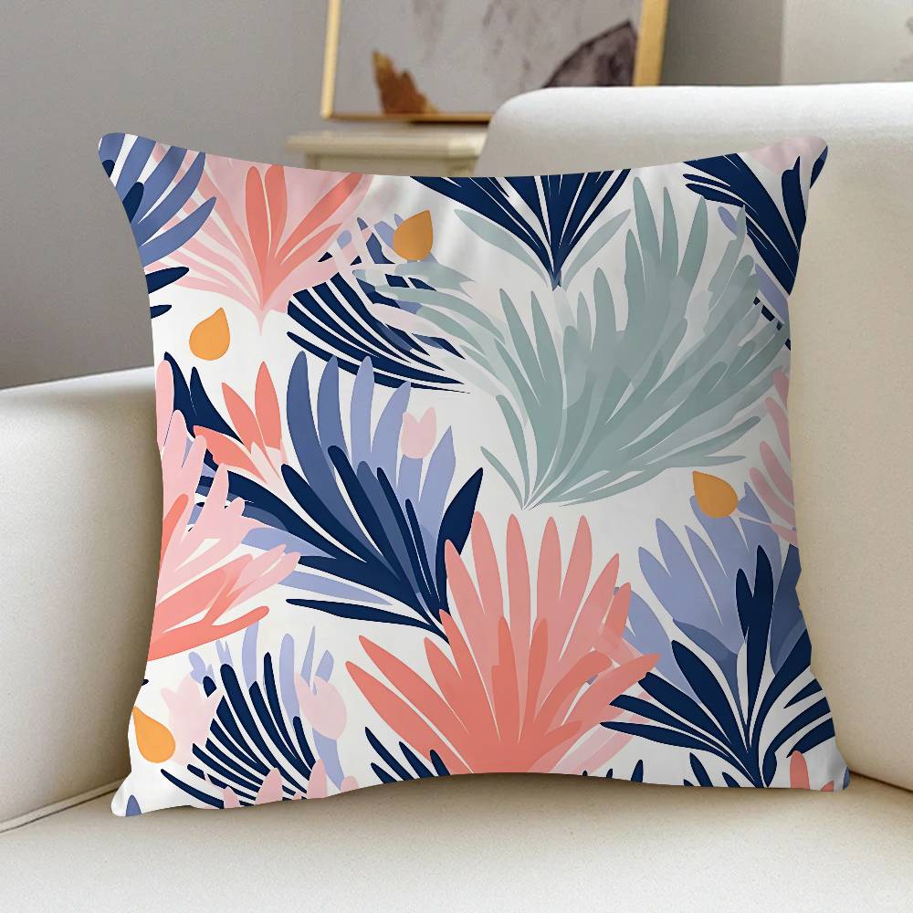 

FLOWER MARKET Flower Art Maple Design Cushion Cover Happy Autumn Harvest Decor Holiday Decorati Pillow Cover 16x16Inch