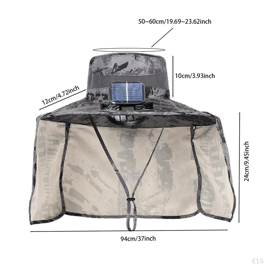 Cooling Fan Hats Solar Hat Fishing for Beach Outdoor Activities Sports