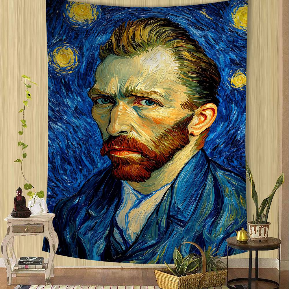 Post Impressionist Painters V-Van Gogh Printed Large Wall Tapestry Indian Buddha Wall Decoration Bohemian Hippie Wall Art Decor