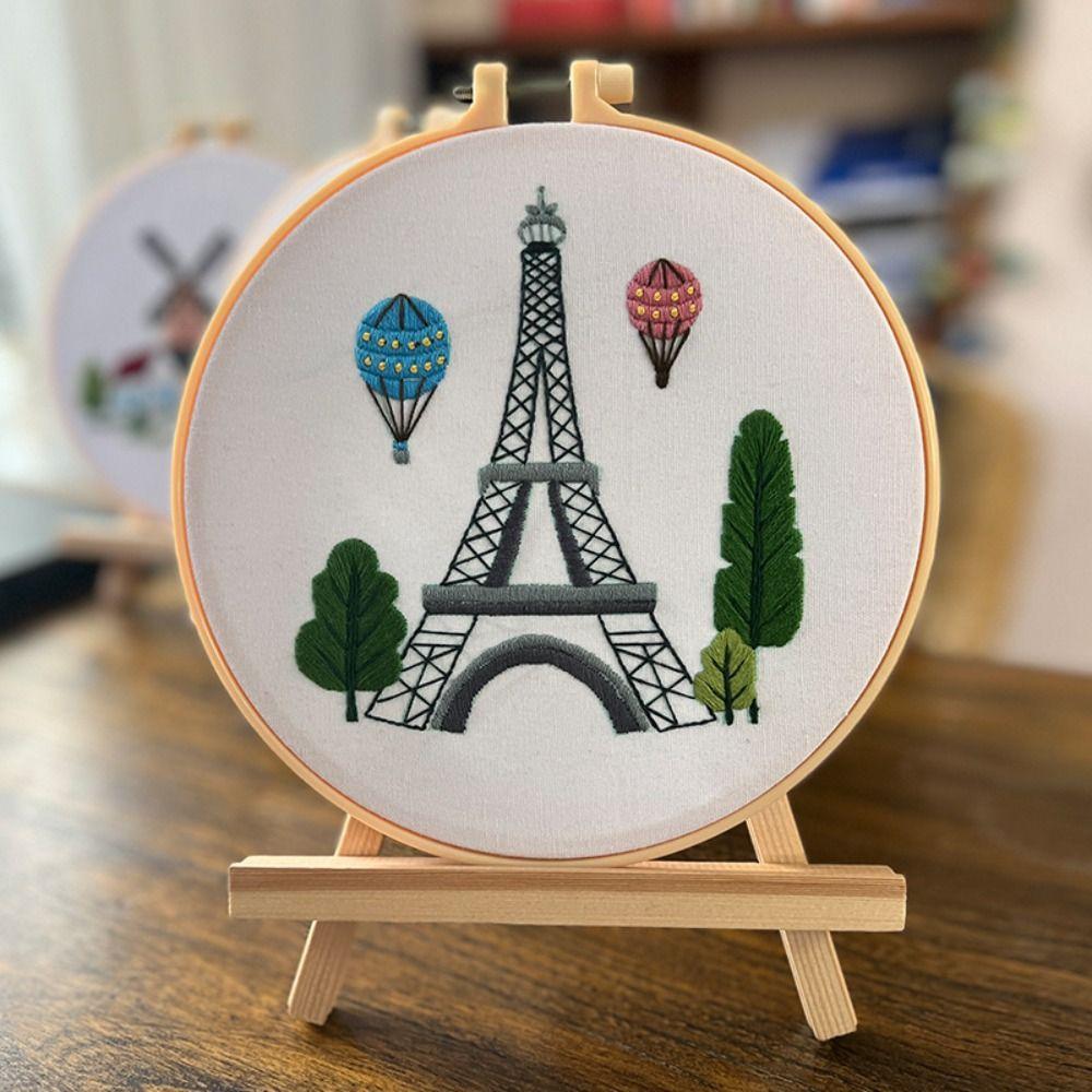 Floral Flower Embroidery Kit DIY Embroidery Set Home Decor Cross Stitch Set Beginner