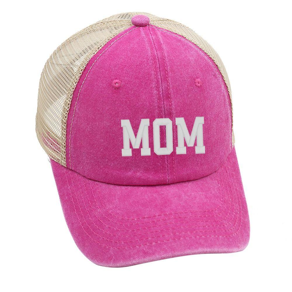 Adjustable DAD MOM Baseball Hats Hip-hop Sunscreen Mesh Hats Washed Distressed Faded Cap Man Women