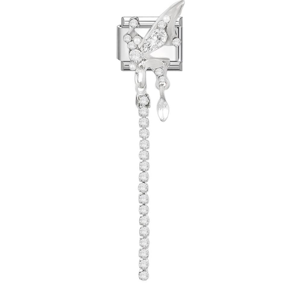 

Butterfly Bow Knot Zircon Bracelet Links Stainless Steel Bracelet Links Bracelet Crafting Style Q