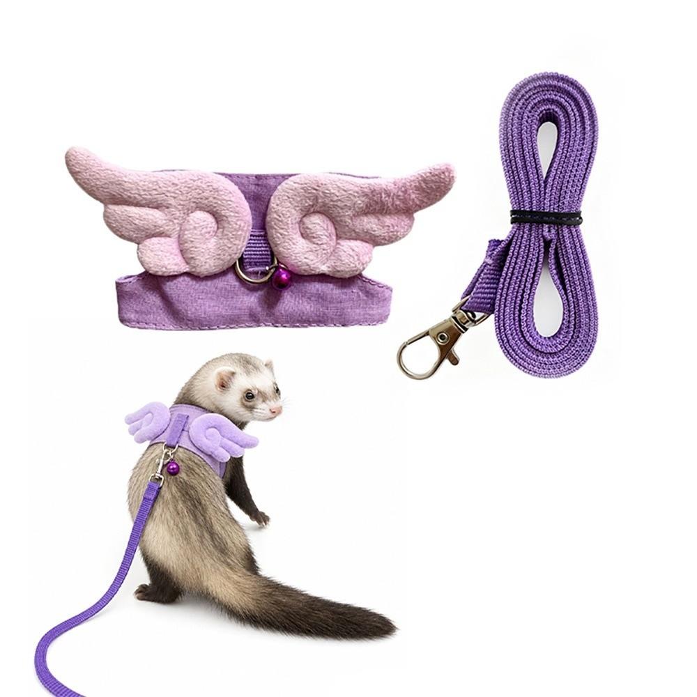 With Wings Small Pet Harness Leash Cartoon Guinea Pig Safety Vest Ferret Vest Harness Travel