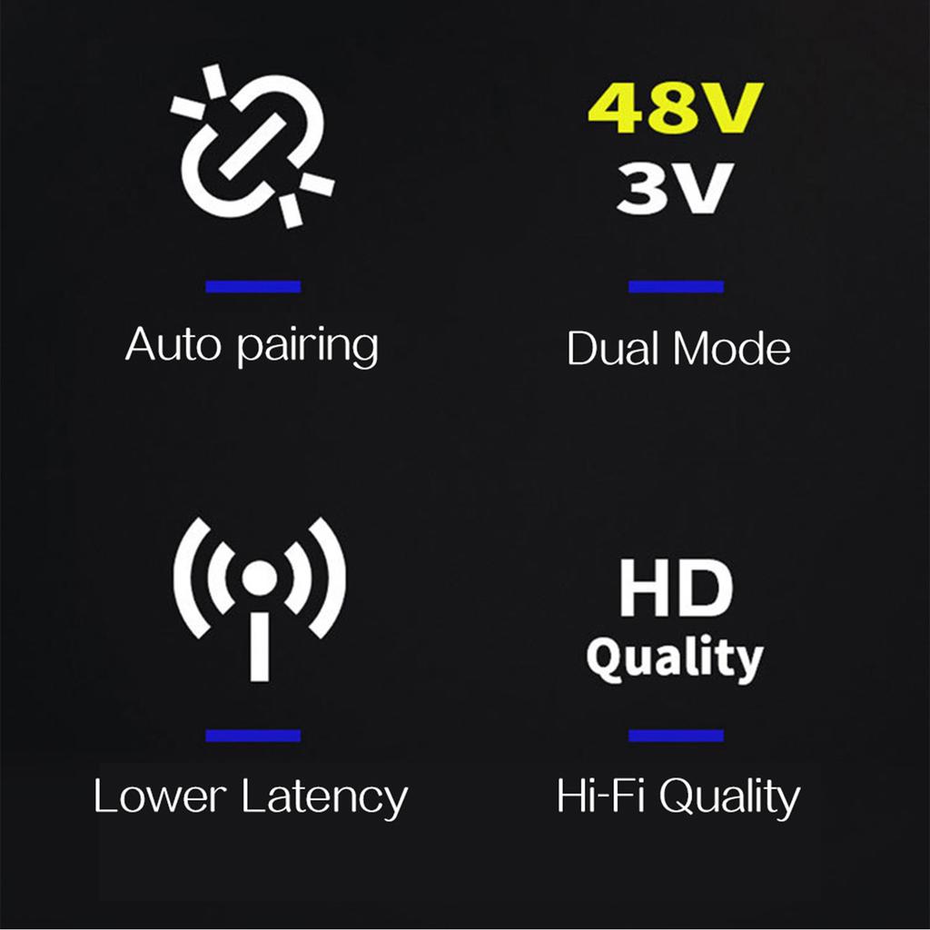 Microphone Wired to Wireless Transmitter and Receiver UHF Wireless Mic System for Audio Mixer Speaker Amplifier