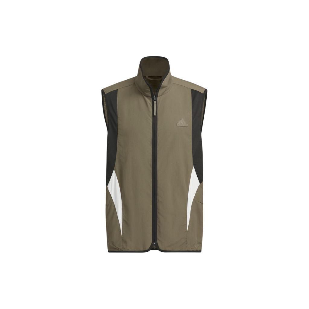 Adidas Future Style Woven Vest Casual Zip Stand Collar Sports Vest Men vest Tree-Branch-Brown JI9887