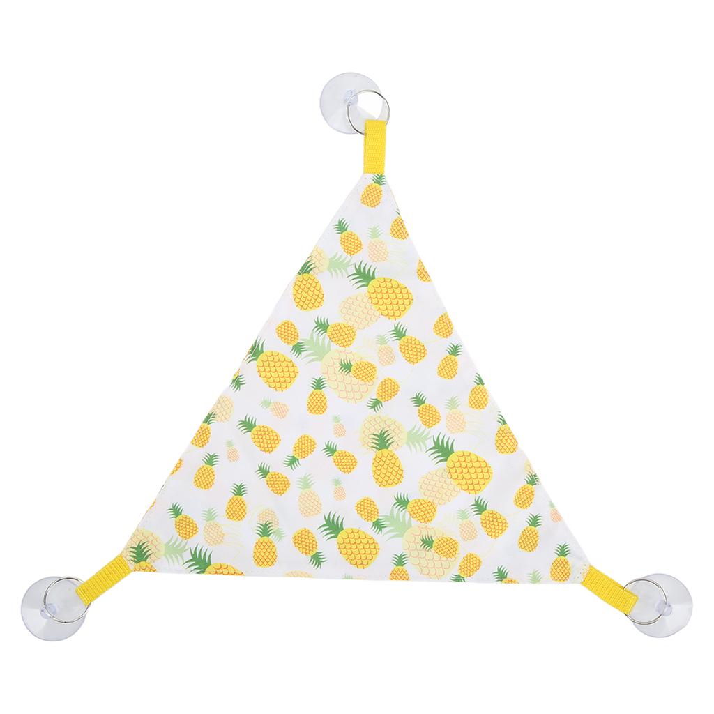 2pcs Reptile Hammock Soft Triangular Yellow Fruit Reptile Hanging Bed for Lizards Hamsters Bearded Dragons30x30x30cm