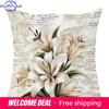 Vintage Floral Script Heritage Pillowcasesliving Room Sofa Cushion Cover, Soft And Comfortable, Bedroom Room Decoration