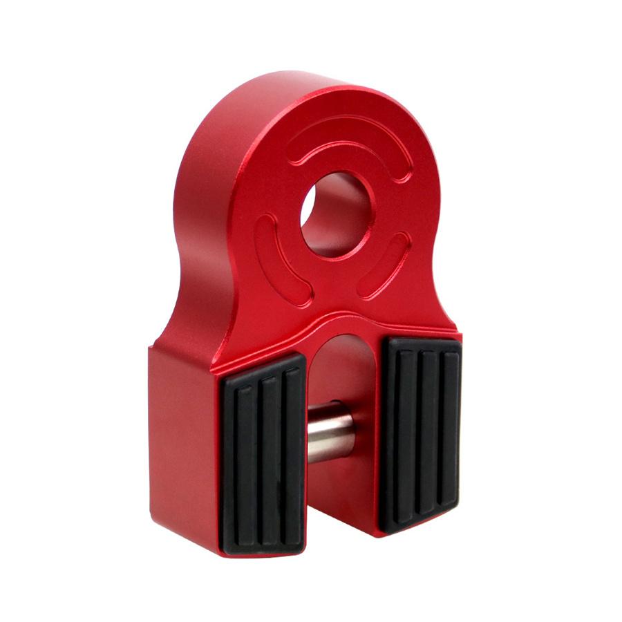 Red Aluminum Flatlink Winch Shackle Mount Assembly For Tow Haul Truck ATV UTV
