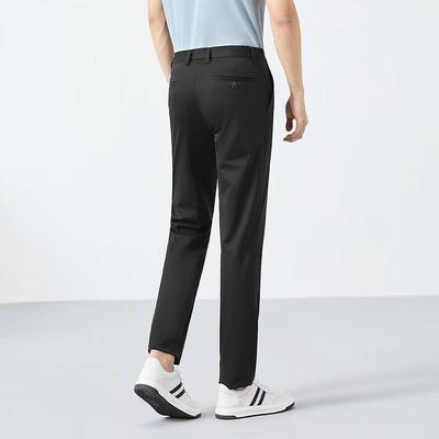 Qipai Herren Slim Straight Casual Hose mit Vier-Wege-Stretch