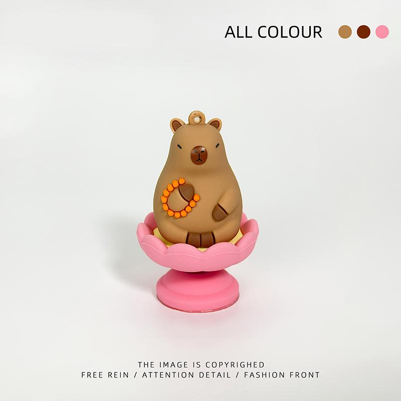Capybara Decor - Creative Spring Shaking Head Dashboard and Desktop Figurine, Car Interior Ornament