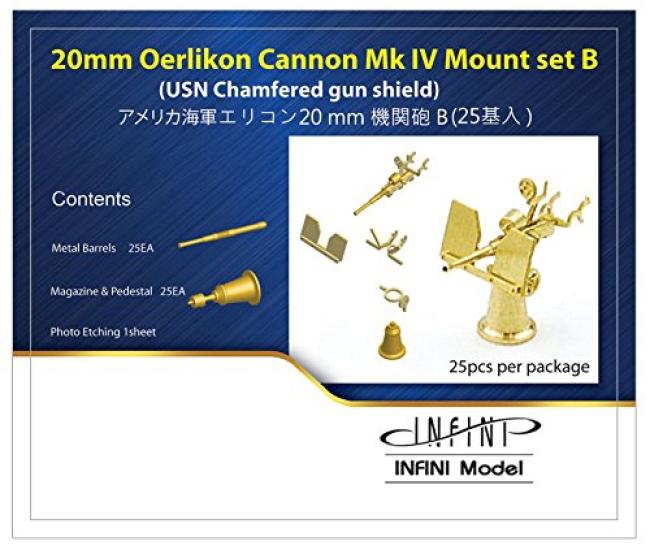 

Детали масштаба Infinimodel для 20-мм пушек B армии США, набор пластиковой модели IMP3513 1/350 фототравление (25 штук)