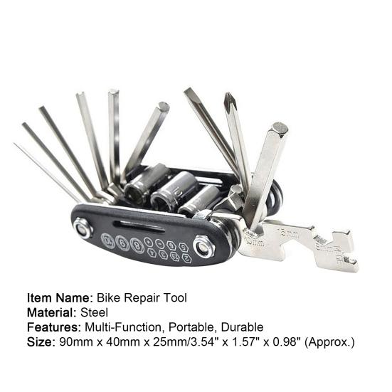 16in1 Bicycle Mountain Bike Repair Tool Kit Hex Spoke Wrench Screwdriver Set