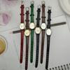 Oval Women's Leather Strap Quartz Watch – Elegant and Stylish Design