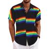 Men's Linen Short Sleeve Casual Button Down Shirt
