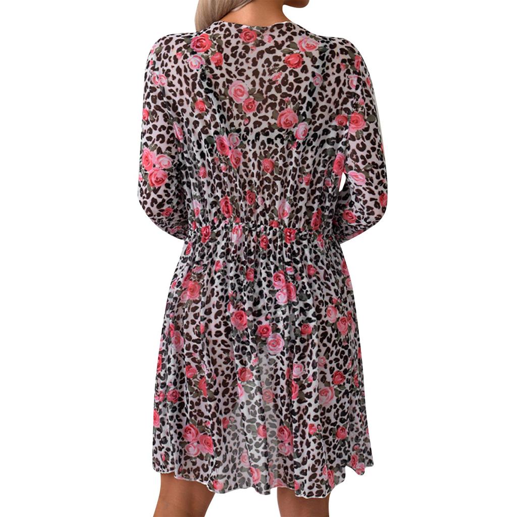 Sexy zweiteiliger Badeanzug für Damen, einfarbig bedruckt, hohe Taille, dreiteiliges Badeanzug-Set