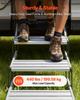 RV Steps, 3-Step, 200 kg Load Capacity, Manual Retractable RV Stairs, Telescopic Folding Aluminum Alloy Camper Steps, Steel Frame Non-Slip Entry