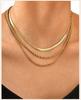 Layered Gold Plated Necklaces Non Tarnish, Herringbone/snake/rope/figaro Link Chain for Women, Waterproof Choker Necklace