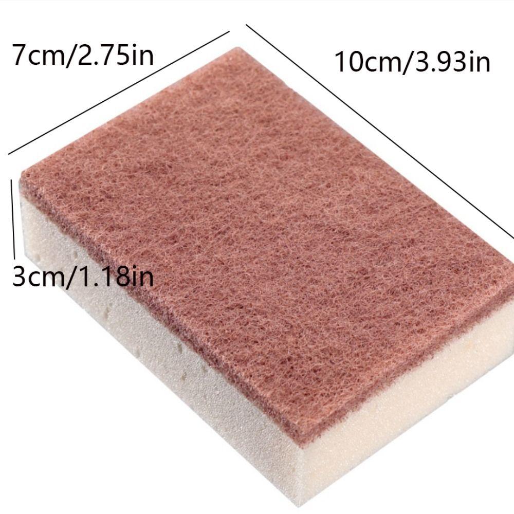 Double-Sided Household Emery Cleaning Accessories Dishwashing Sponge Scouring Pad Magic Sponge