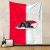 Red and White AZ Logo Design Patterned Tapestry Decorative Wall Hanging, Home Bedroom Living Room Decor